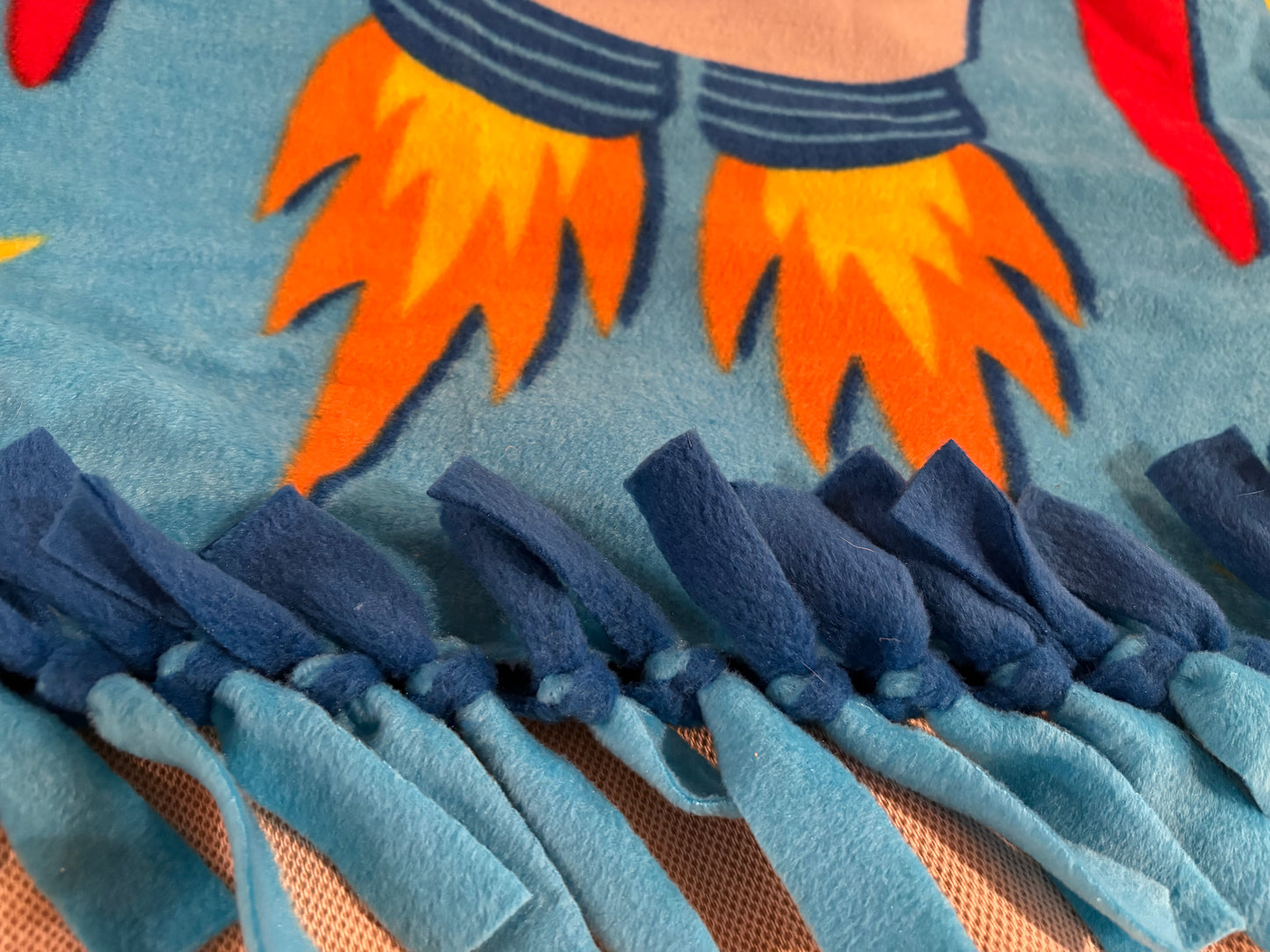 Fleece Tie Blanket (Rocket theme)
