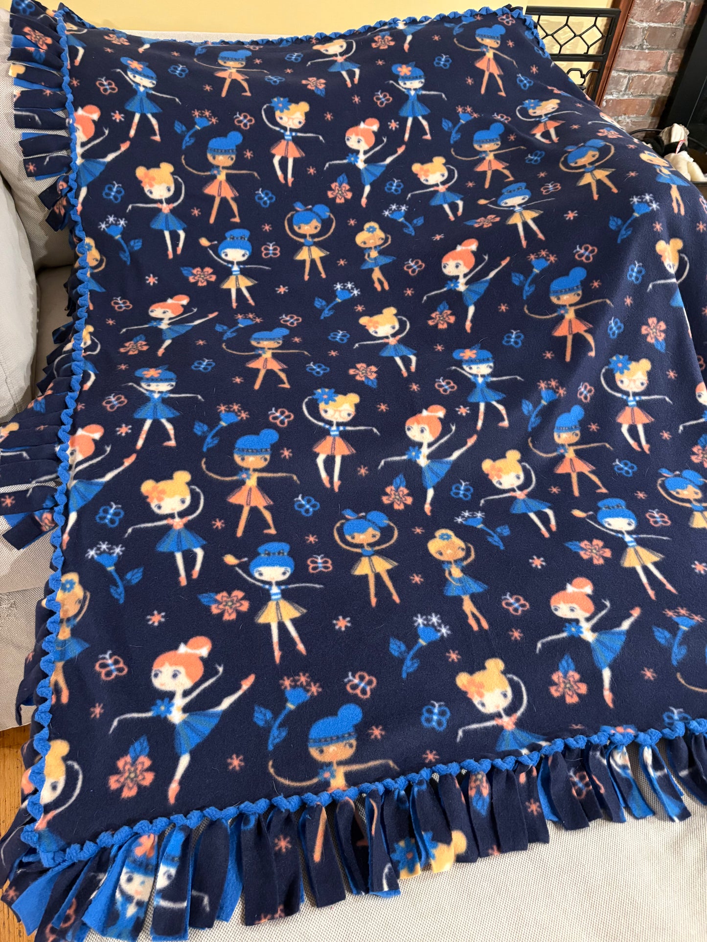 Fleece Tie Ballerina Blanket