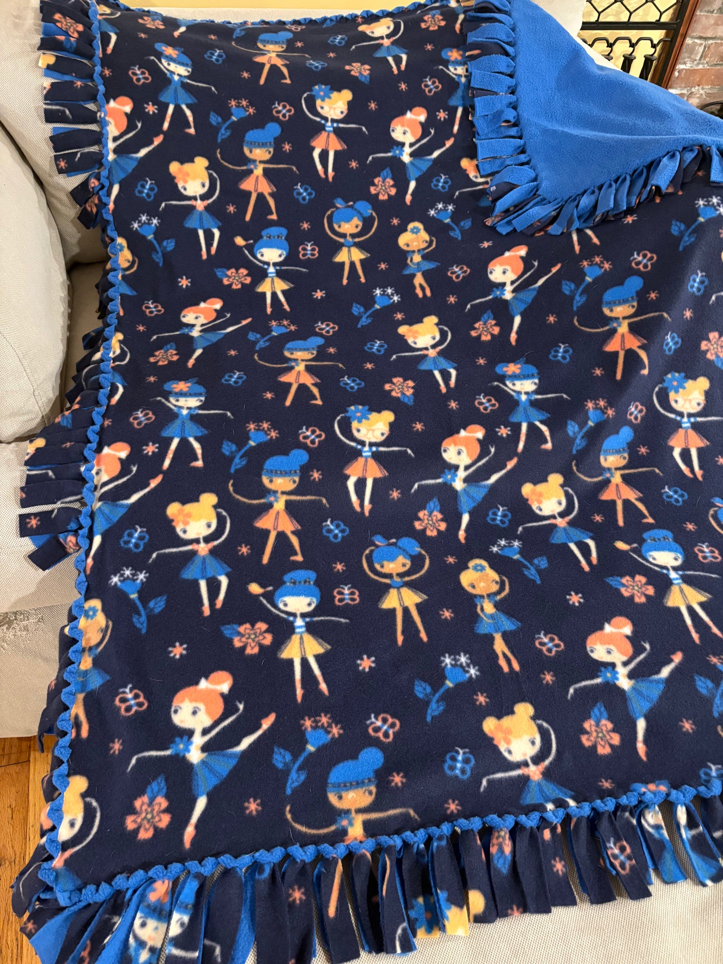 Fleece Tie Ballerina Blanket