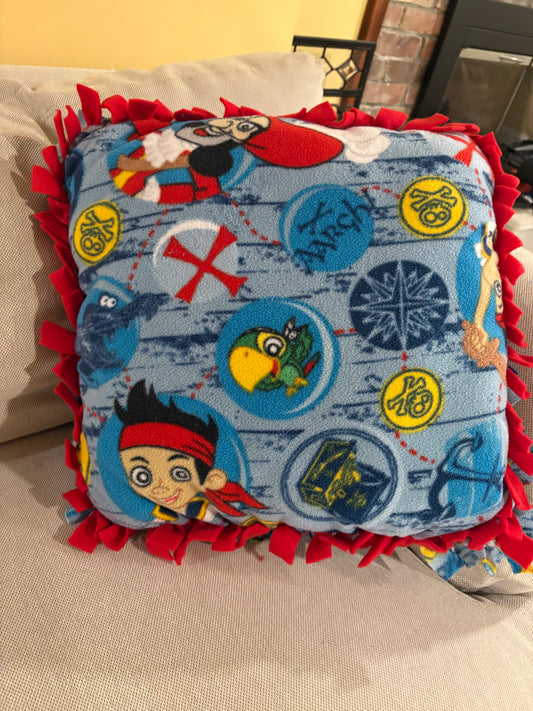 Fleece Tie Pillow (Jake and the Neverland Pirates theme)