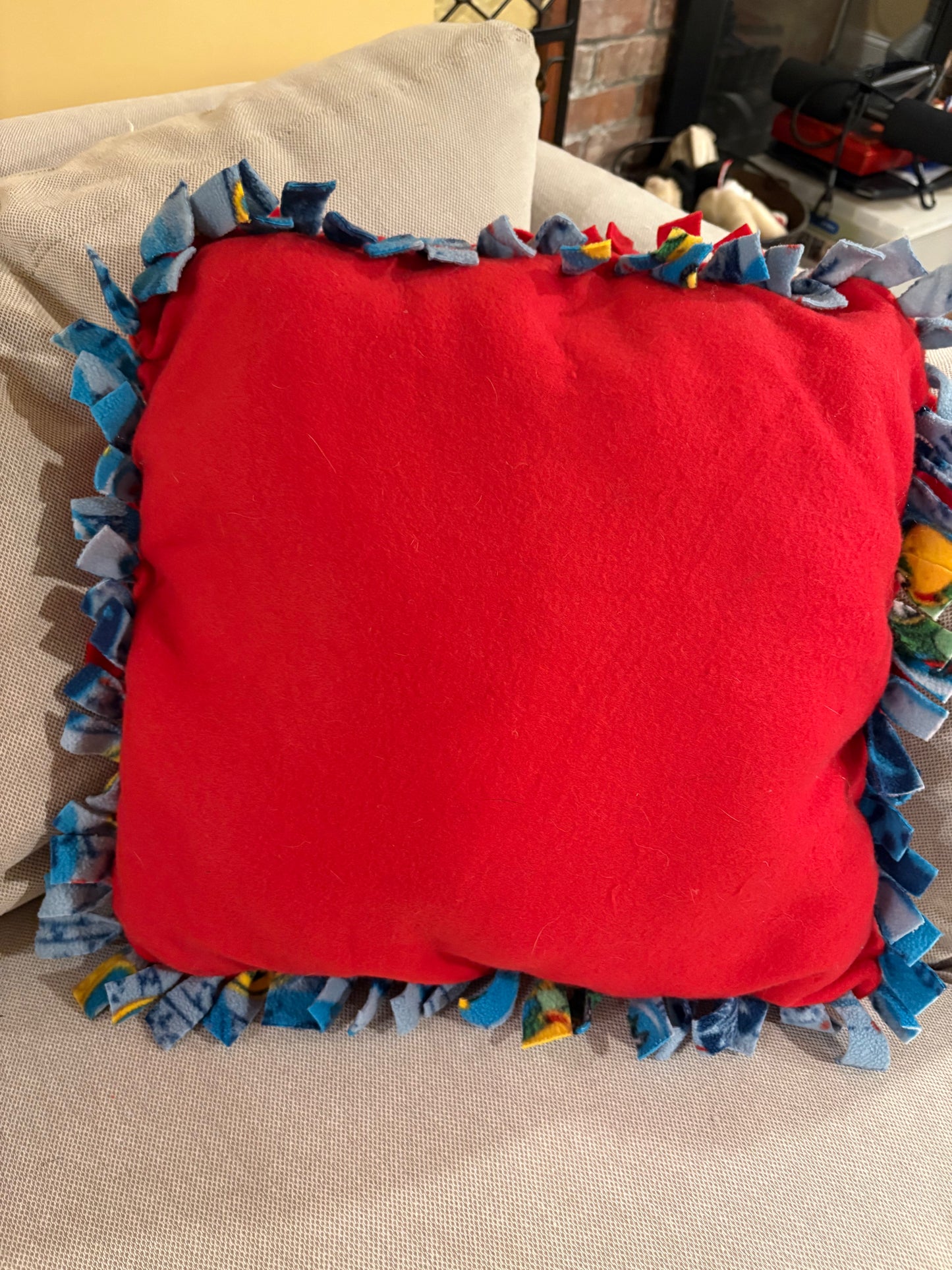 Fleece Tie Pillow (Jake and the Neverland Pirates theme)